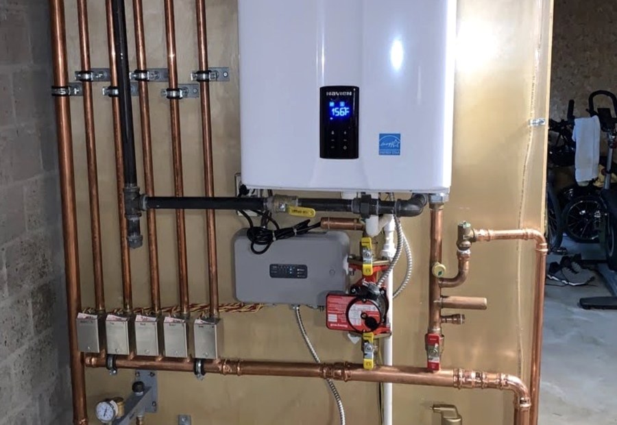 Hydronic boiler system installation in North York