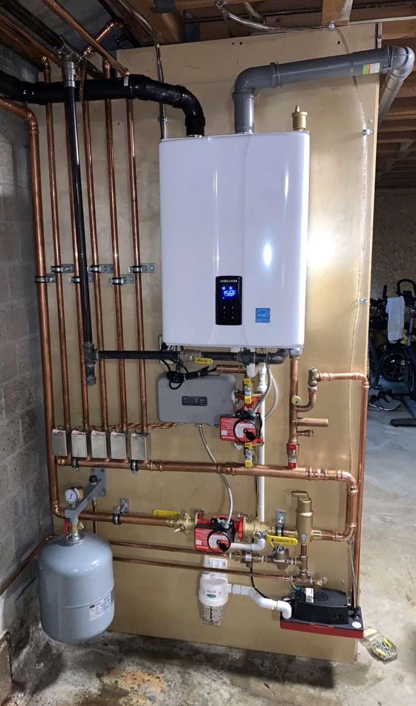 Hydronic boiler system installation in North York